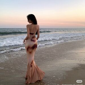 Elegant Multicolor Sleeveless Dress